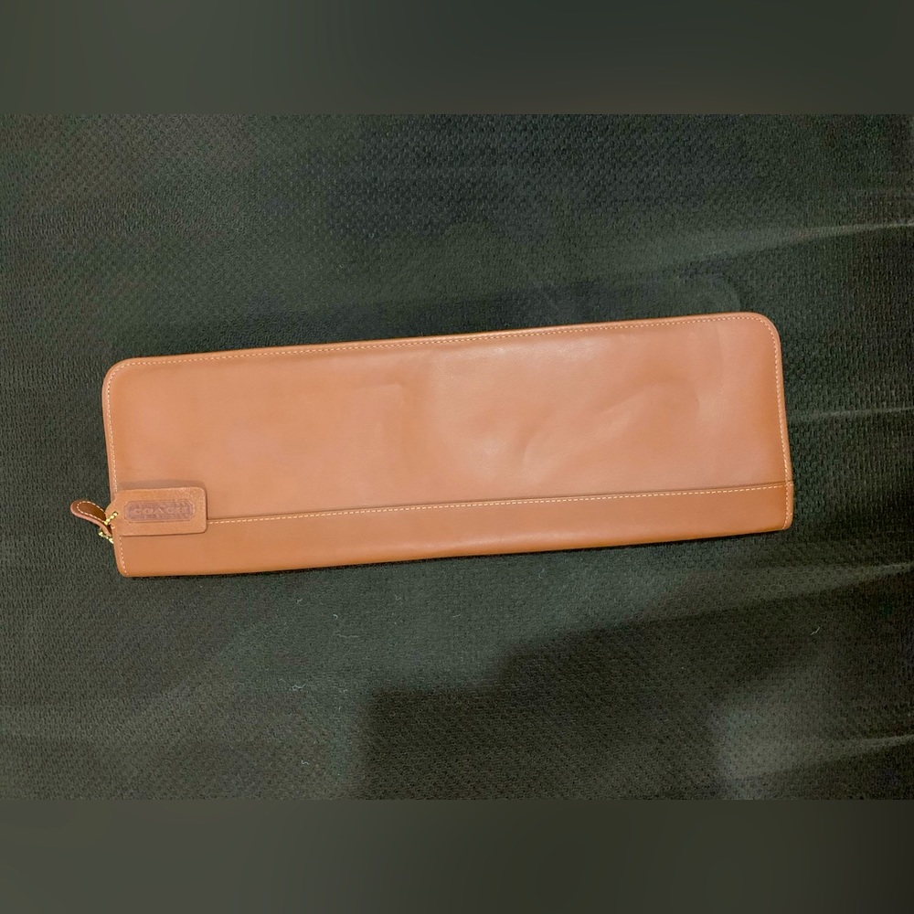 Coach tie jewelry pouch compartment travel